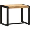 Generico Panca 60x35x45 cm in Legno Massello di Mango Grezzo