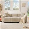 NADEUSAK Sofa, design moderno, mobili imbottiti, 3 posti, soggiorno, con cuscino decorativo, 70 x 210 cm (beige)