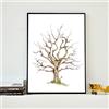 GUDOJK - Quadro su tela con impronte digitali, albero genealogico, libro degli ospiti, per matrimoni, ospiti, stampa di libri, 60 x 80 cm