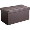 Casaria® Pouf Salvaspazio 80x40x40cm Panca Poggiapiedi Portaoggetti Fodera Imbottita Similpelle Camera Soggiorno Corridoio