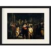 1art1 Van Rijn Rembrandt Poster Ronda di Notte, 1642 Quadro in Cornice con Pregiato Passepartout | Immagini A Parete | in Una Cornice 80x60 cm