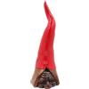 Generico Corno Autentico con Volto di Pulcinella Simbolo Scaramantico Regalo Arredo Casa Ufficio Amuleto Portafortuna in Ceramica Smaltato e Realizzato A Mano Multi Colore (Made in Nepols) (Rosso Corallo)