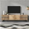 TIZZ Mobile TV 180 x 40 x 55 cm in colore legno originale con 8 ripiani separati, console TV e centro intrattenimento, adatto per TV da 70 pollici, ideale per soggiorno