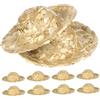 WEKAMOS 10 Pezzi Cappello di Paglia Miniatura per Bambole Fatto a Mano, Decorativo e Creativo, 9 Cm, per Artigianato e Accessori Giocattoli