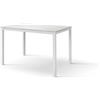 PAZZO DESIGN Tavolo Odino Bianco Frassinato Gambe Bianche, per Cucina e Soggiorno, Scrivania, 110x68x75 cm