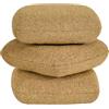 Duhome Pouf in tessuto bouclé ottomano girevole a 360°, sgabello moderno per soggiorno, camera da letto, corridoio, giallo