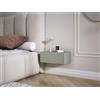 3E 3xE living.com Comodino sospeso con cassetto - frontale scanalato, listelli - colore: aloe verde, 40 x 20 x 16 cm