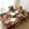 LINGKY Coperture Per Tavolo Da Pranzo Da Cucina Lunghe Tovaglie Di Lino In Cotone Etnico Rettangolo Di Boemia (AJ,140x250cm)