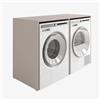 PLATAN ROOM Armadietto per lavatrice o asciugatrice, 130 cm di larghezza, 65 cm di profondità, per bagno, colore: Cachemire