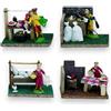 Aurora Store Set 4 pz Ambientazione Casolare con Statue Presepe Mestieri banco del Mercato Bancarella di Natale Napoletano Statuine Pastori in Resina Personaggi 14 x 8 x h. 10cm