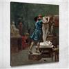 CheQuadro! Schizzo Ad Olio di Pigmalione E Galatea Jean-Leon Gerome, jlg111 Quadro Stampato su Tela, 75x60 cm