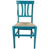 Sedam Srl Sedia Arte Povera, Qualità TOP, varie sedute e colorazioni (Azzurro, Paglia)