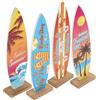 ULDIGI 4pezzi Decorazioni da Tavolo Forma di Tavola da Surf in Legno Sculture Moderne per Feste e Vacanze Adatte Negozi e Ambienti Esterni