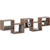 KUBUTKU - Mensola da parete 44x185x18, design moderno, sospesa, per soggiorno, camera da letto, ufficio e cucina (Noce)