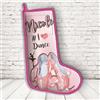 Generico Calza della BEFANA calzetta in Velluto - Ballerina Personalizzata con Nome Idea Regalo per Natale Epifania