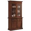 Vicentini arreda CREDENZA CRISTALLIERA IN LEGNO 2 PORTE MOD MARTINI ARTE POVERA NOCE SCURO