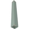 L+ plafoniera, in Metallo, forma squadrata, dimensioni 6cmX6cmX60cm, colore verde opaco, Made in Italy