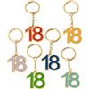 Doni Bomboniere Diciottesimo 12PZ Portachiavi con Il Numero 18 Idee Regalo Complete Originali Economiche