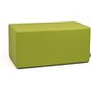 Avalon - Pouf RETTANGOLO Rigido Mamba, Puff Poggiapiedi Divano Rettangolare, Pouffe in Similpelle per Interno ed Esterno, Comodo e Impermeabile, Ignifugo Classe 1IM,Made in Italy(90cm-Verde Mela)