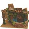 Aurora Store Fontana Presepe Grande con Roccia e Tetto Pozzo Natale con Base Legno Portale in Sughero Muschio in Resina Scenario Paesaggio Presepio Napoletano 27cm x h.18cm