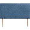 DHOME Testiera Imbottita Liscia in Tessuto Aqualine con Gambe Altezza 70 CM Spessore 4 cm e 8 cm per Parete Acustica Fonoassorbenti Testata Letto Camera (Azul, 150cm, Spessore 4cm)