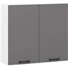 AKORD | Pensile da Cucina a Parete - Oliwia 80 cm H720 | 2 Anta Armadio da Cucina | Componibile Mobili da Cucine Armadi | Pannello laminato | 80 x 30 x 72 cm | Bianco & Grigio Grafite