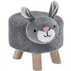 Cepewa Sgabello per bambini con motivo animali, pecora, asino, Koala, pantaloni, sedile in peluche per la cameretta dei bambini (1 sgabello a forma di coniglio)