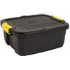 Strata CEP Scatola portaoggetti Strata resistente, 24 litri, nero/giallo, 50 x 40 x 20 cm