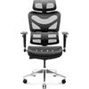 DIABLO V-Commander Sedia Ergonomica da Ufficio Scrivania Braccioli 3D Supporto Lombare Poggiatesta Tessuto a Rete Portata fino a 200 KG (Nero)