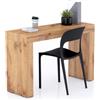 Mobili Fiver, Scrivania Evolution 120x40, Rovere Rustico con Due Gambe, NO, Scrivania moderna per Camera, Ufficio, Made in Italy