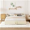 YNYHTER Divano letto matrimoniale 90/180 x 200 cm, letto da giorno estensibile in velluto delicato sulla pelle, divano letto per 2 persone, estensibile per doppio divano letto convertibile, senza materasso