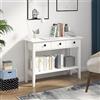 SogesHome Tavolino consolle Kosole classico da corridoio bianco con cassetti e ripiano aperto per la conservazione (NT-W-3)