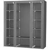 RELOVE Guardaroba in Tessuto Non Tessuto, Armadio con 1 Barre Appendiabiti e 10 Ripiani, Organizzatore Personalizzabile per Abiti, 172 * 134 * 43cm, per Camera da Letto, Grigio