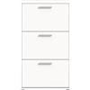 AVANTI TRENDSTORE - Parabita - Scarpiera in legno laminato nel colore bianco con 3 alette. Dimensioni LAP ca. 59x103x17 cm