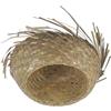 Theaque Cappello Tessuto Theaque Cappello da Spiaggia Protezione Solare Cappello Tessuto a Mano Cappello da Sole Decorativo Cappello da Festa Messicano Hawaii Marrone