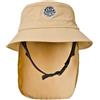 Rip Curl UPF 50+ Quick Dry Surf Hat with Removable Neck Flap Cappello da Sole, Khaki Chiaro, XL Uomo