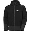 Helly Hansen Helly-Hansen HH Block - Giacca con cappuccio da uomo, impermeabile, traspirante, con cappuccio regolabile e tasche con cerniera, 990 Luogo Nero, Medium