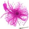 AQOKKA Cappello fascinators per donne Tea Party, Diametro: 17,8 cm, colore: fucsia, Taglia unica