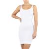SENSI' Sottoveste Modellante e Contenitiva da Donna, Senza Cuciture Seamless in Microfibra, Made in Italy (Bianco)