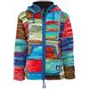 SHAKALOHA LIFE IS FOR LIVING SHAKALOHA - Cardigan patchwork in lana con cappuccio - W Patch NH Vintage da donna - Giacca di lana realizzata in Nepal con cappuccio foderato in pile, Cardigan da donna vintage patchwork in lana, L