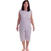 Ferrucci Pigiama Sanitario Smanicato con Pantalone Corto 1 Zip/Cerniera Dietro la Schiena Estivo - 9008/7 (Rosa, L)