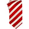 Remo Sartori - Cravatta in Pura Seta a Righe Regimental Bianche e Rosse, Made in Italy, Uomo