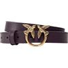 Pinko Love Berry Simply H2 Belt Vite, Cintura Donna, Viola Zucchella-antique Gold, M