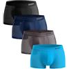 BOXR Underwear Set di 4 boxer in bambù da uomo, ultra morbido, comfort ottimale, S-3XL, multicolore, XL