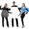 Fun World Rock, Carta, Forbici (Set di 3) Roccia, Costume, Multi, Men up to 6/200 lbs… Womne Size 4-14 (Pacco da 3) Unisex-Adulto