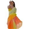 Sidhidata Sari da donna stampato in pura georgette con camicetta non cucita (Rocky Aur Rani Ki Prem Kahani Saree), Multicolore, taglia unica