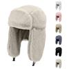 Generico Cappello Invernale da Cacciatore, Cappelli Invernali in Peluche, Cappello Antivento con paraorecchie, Berretto Invernale in Pelliccia Sintetica per Il Freddo (Beige,Taglia Unica)