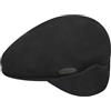 Kangol Coppola 504 Pepe con Paraorecchie Uomo - Cappellino da Berretto Piatto in Lana Visiera, Inverno Autunno/Inverno - M (56-57 cm) Nero