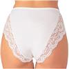 JADEA Slip Donna Midi in Cotone Modal, Offerta 6-12 Pezzi, con Pizzo Art. 530 (6 Pezzi Bianco, 5)