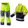 NEO TOOLS Pantaloni da lavoro impermeabili in softshell o set con giacca in pile (arancione/giallo) | Pantaloni impermeabili (colonna d'acqua 8000 mm), caldi, leggeri, con fodera interna in pile,